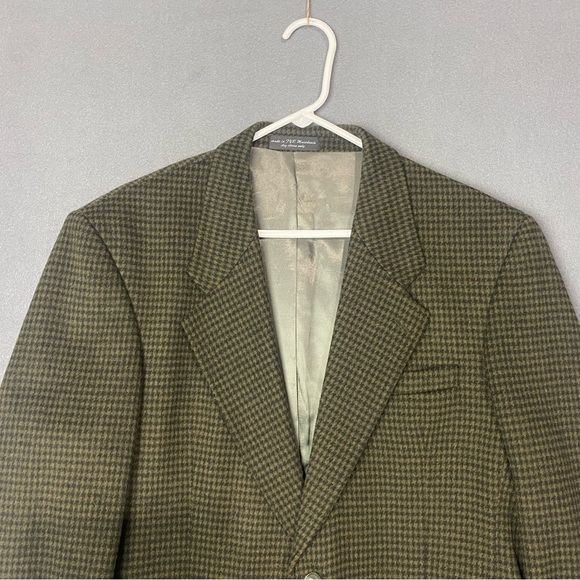 Gianfranco Ruffini Sports Jacket Blazer Mens 41 R Black Green Cashmere Blend - Picture 4 of 10